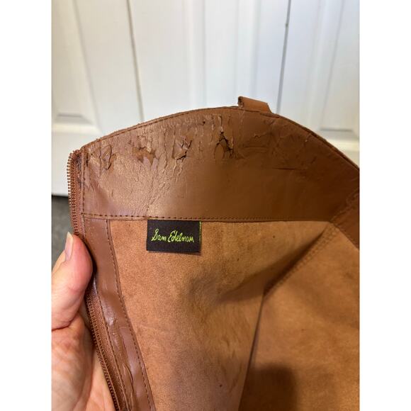 Sam Edelman Penny Tall boots athletic fit equestrian leather brown riding 10m - Picture 7 of 14